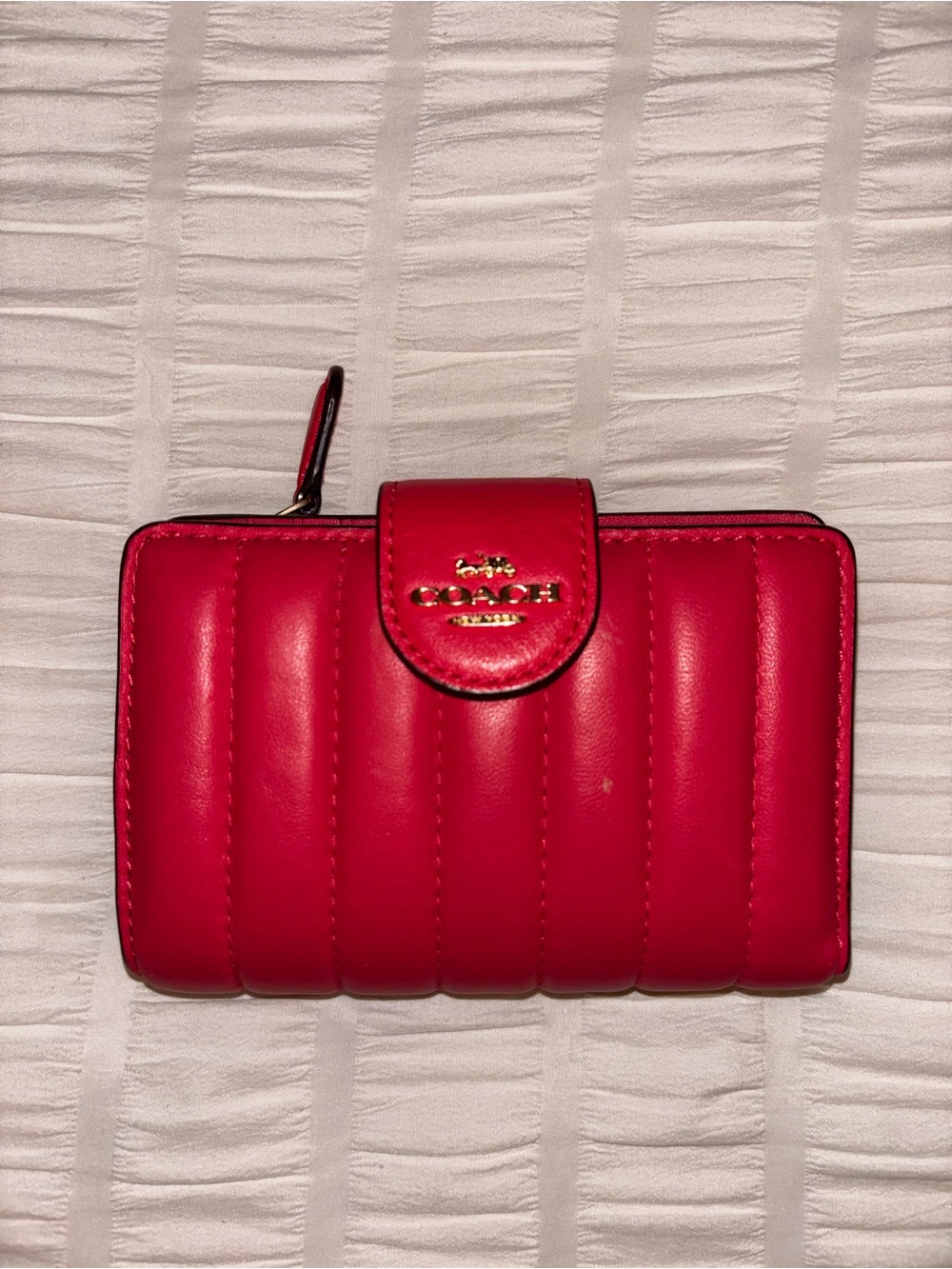 COACH Quilted pink Leather Wallet